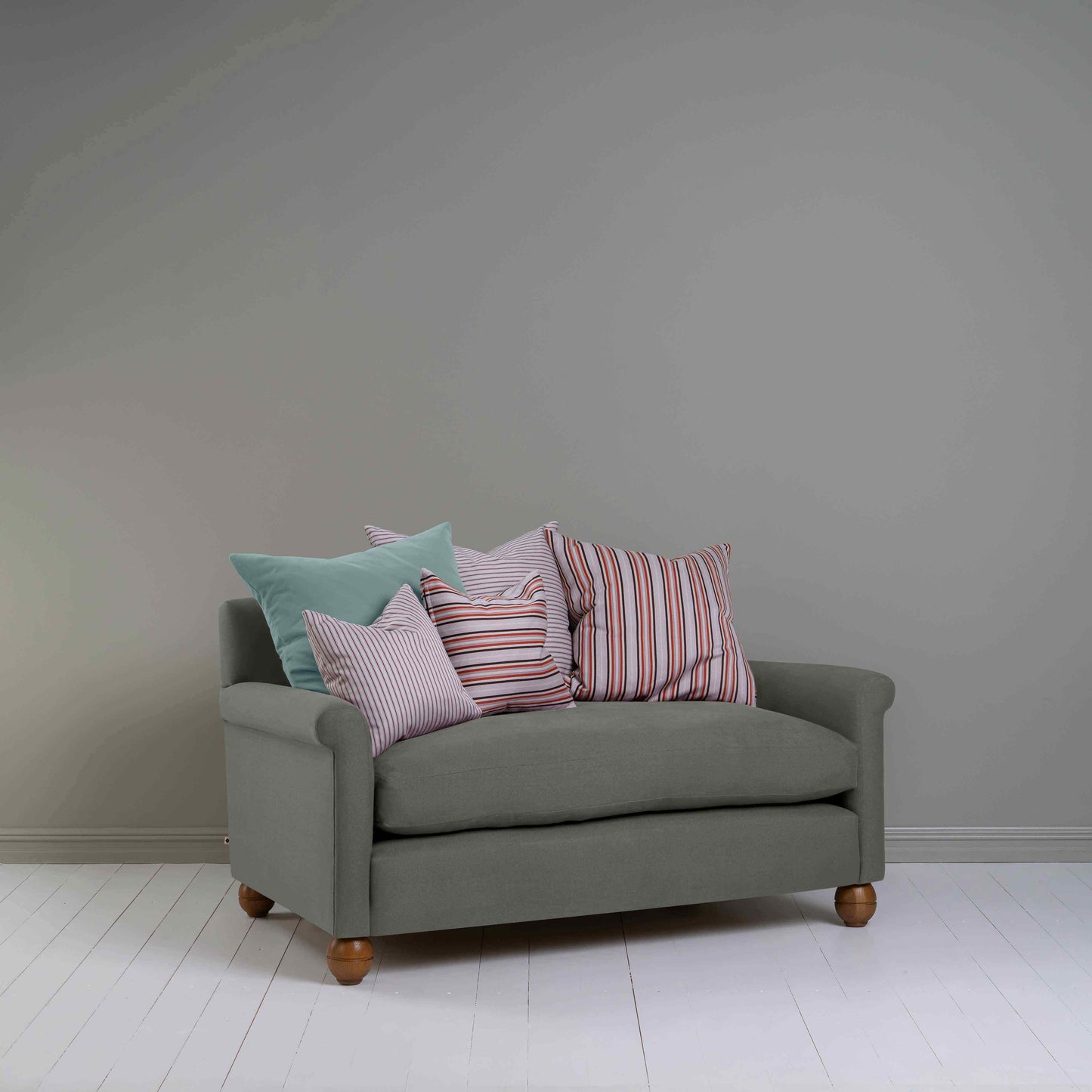 Idler 2 Seater Sofa in Laidback Linen Shadow - Nicola Harding