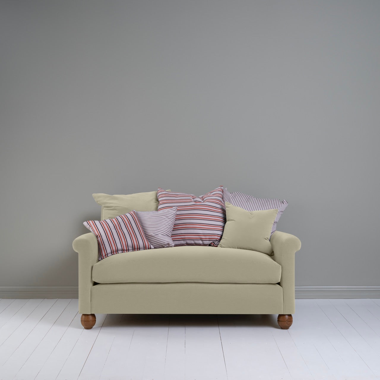  Idler 2 Seater Sofa in Intelligent Velvet Moonstone - Nicola Harding 