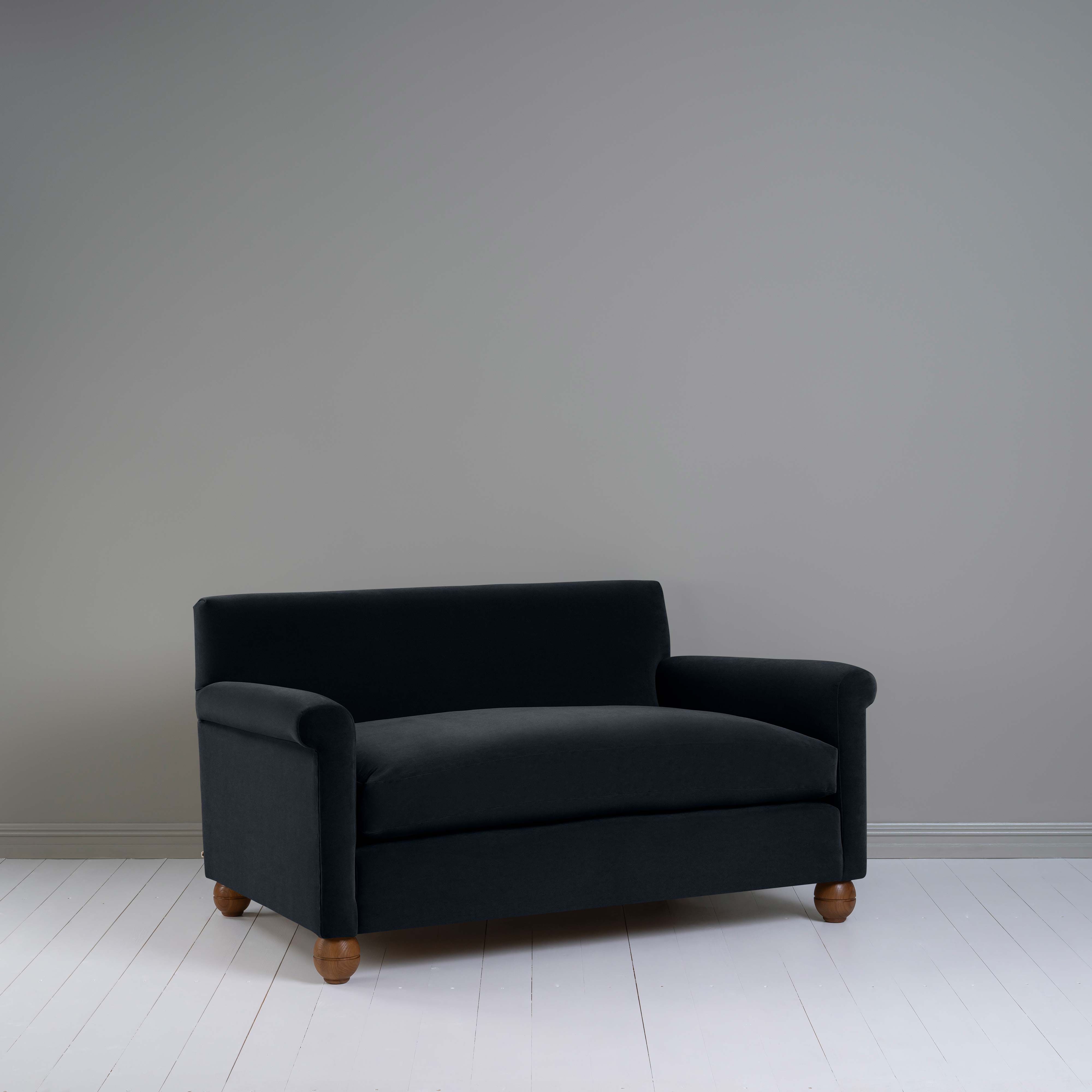  Idler 2 Seater Sofa in Intelligent Velvet Onyx - Nicola Harding 