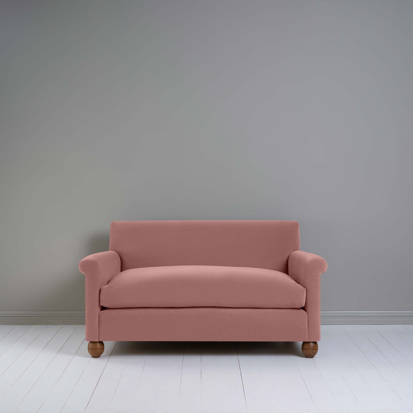 Idler 2 Seater Sofa in Intelligent Velvet Rose - Nicola Harding