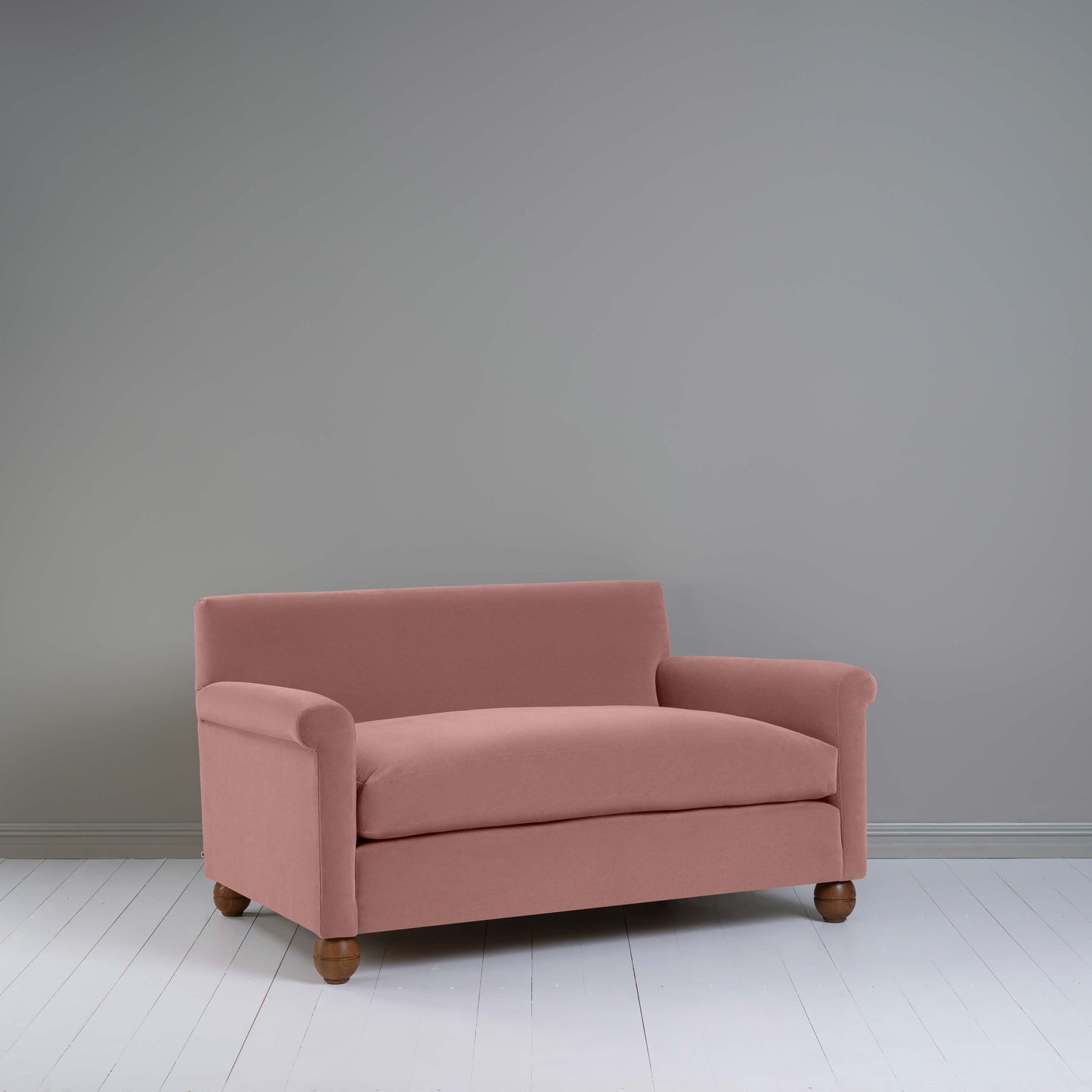 Idler 2 Seater Sofa in Intelligent Velvet Rose - Nicola Harding
