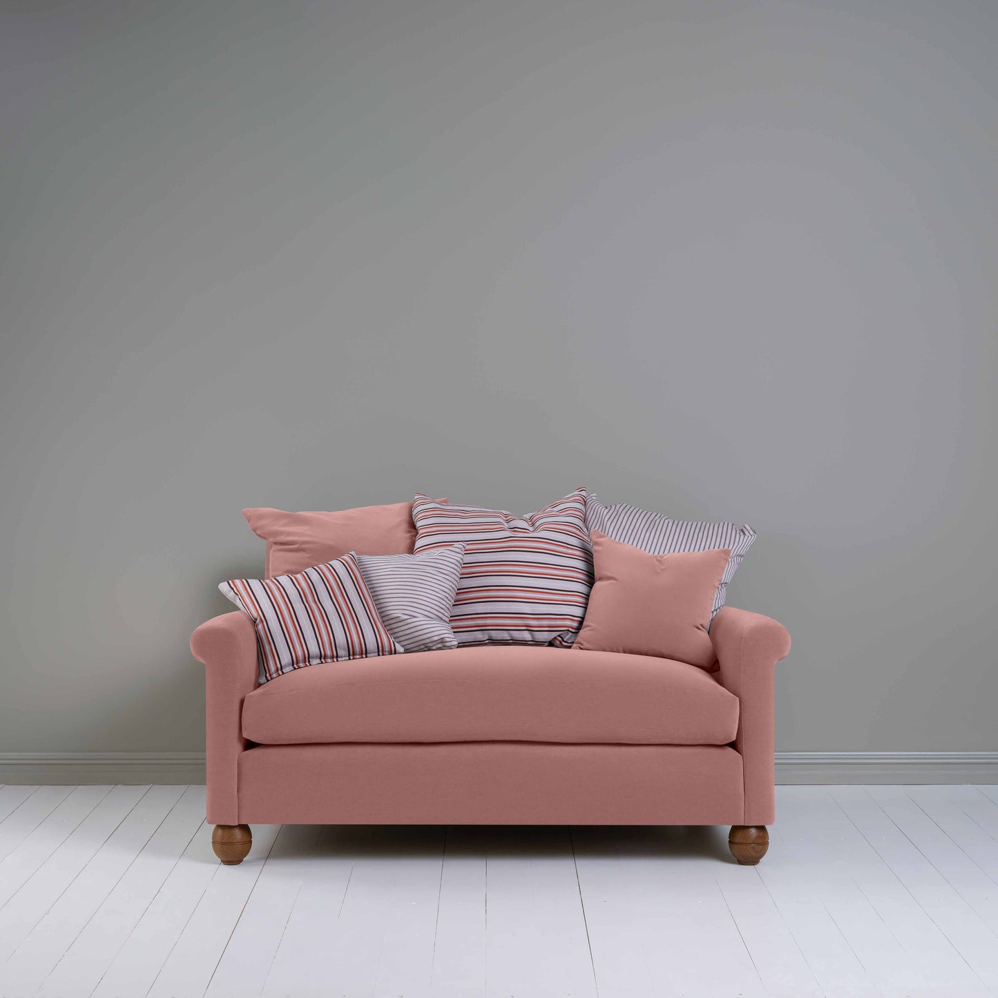 Idler 2 Seater Sofa in Intelligent Velvet Rose - Nicola Harding