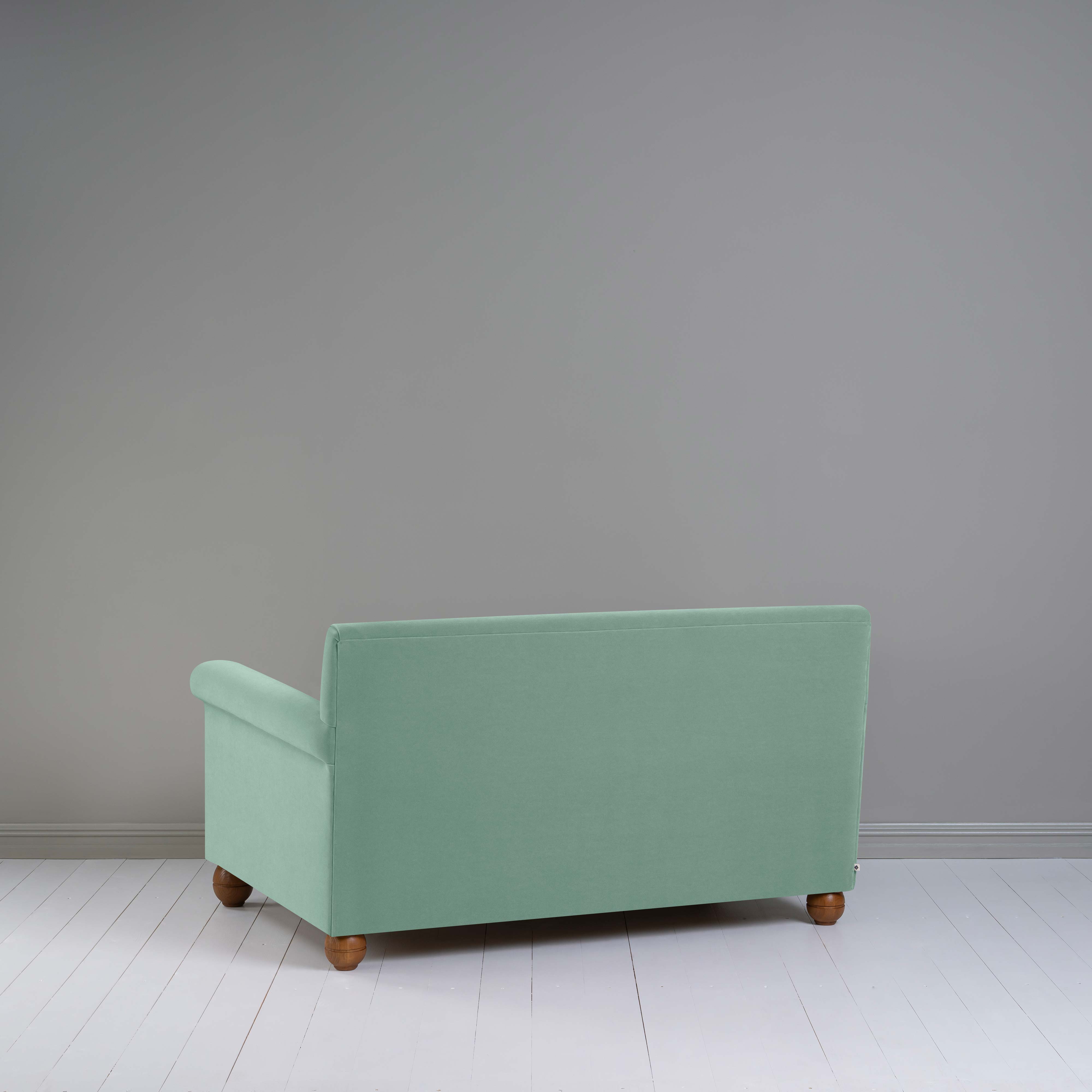  Idler 2 Seater Sofa in Intelligent Velvet Sea Mist - Nicola Harding 