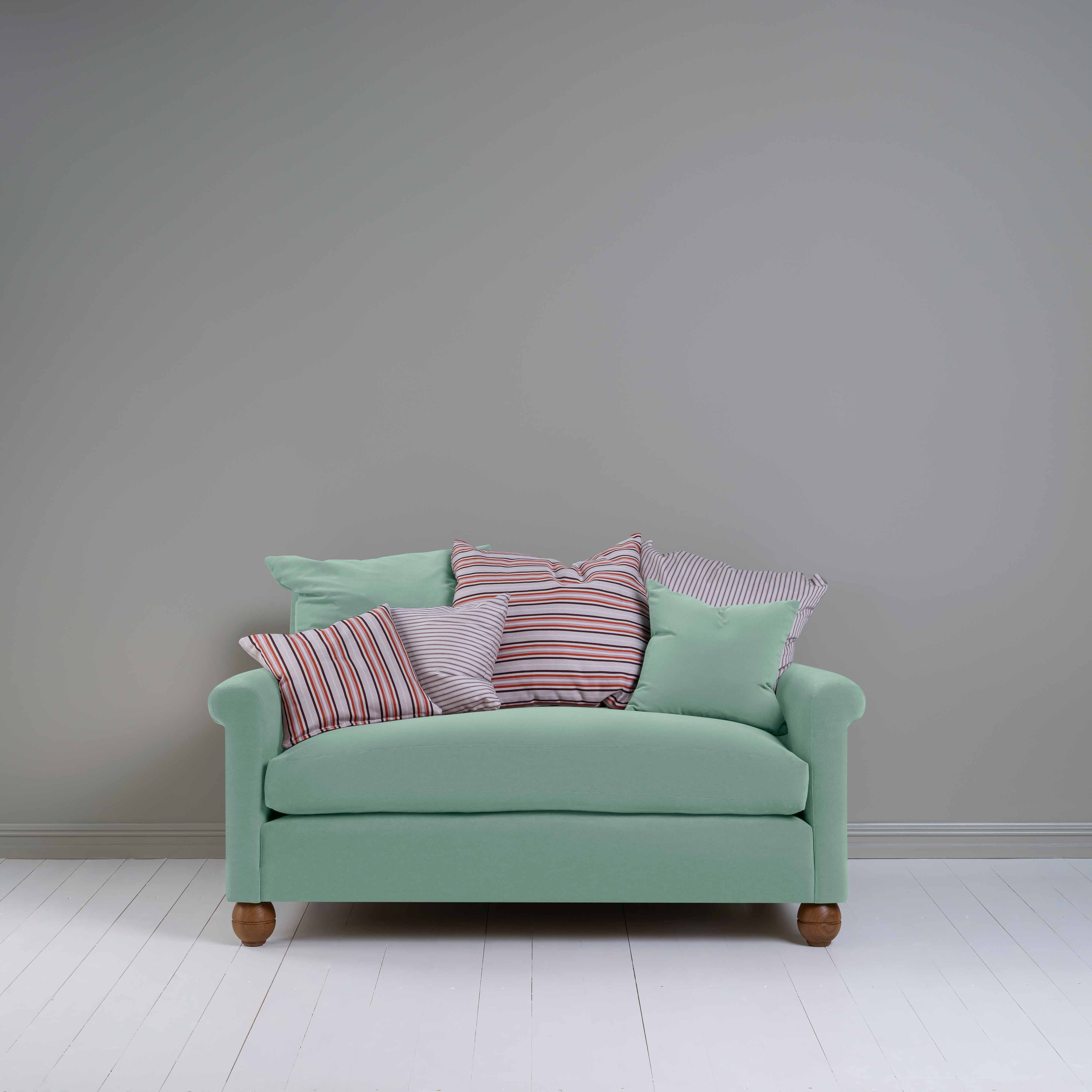  Idler 2 Seater Sofa in Intelligent Velvet Sea Mist - Nicola Harding 