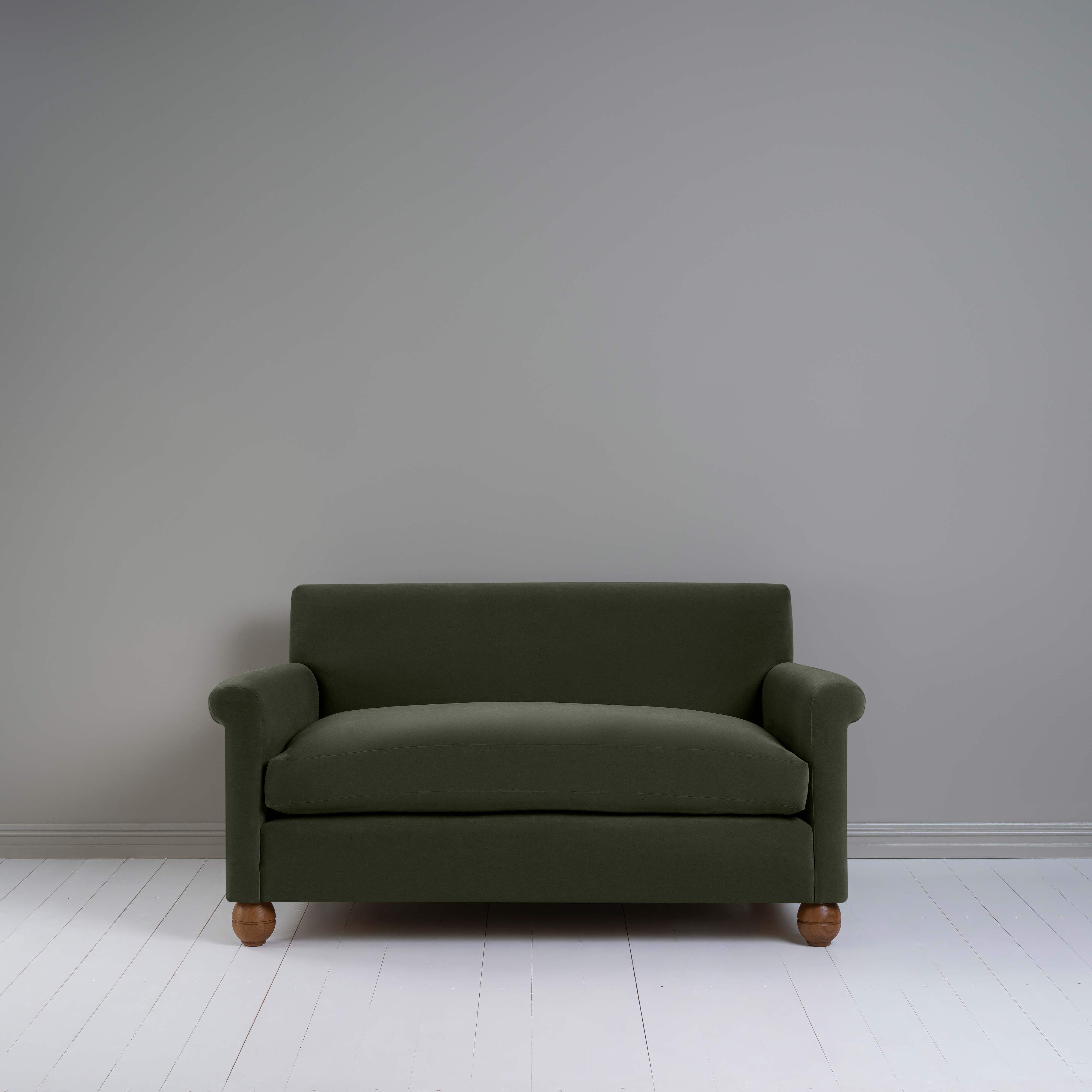  Idler 2 Seater Sofa in Intelligent Velvet Seaweed - Nicola Harding 