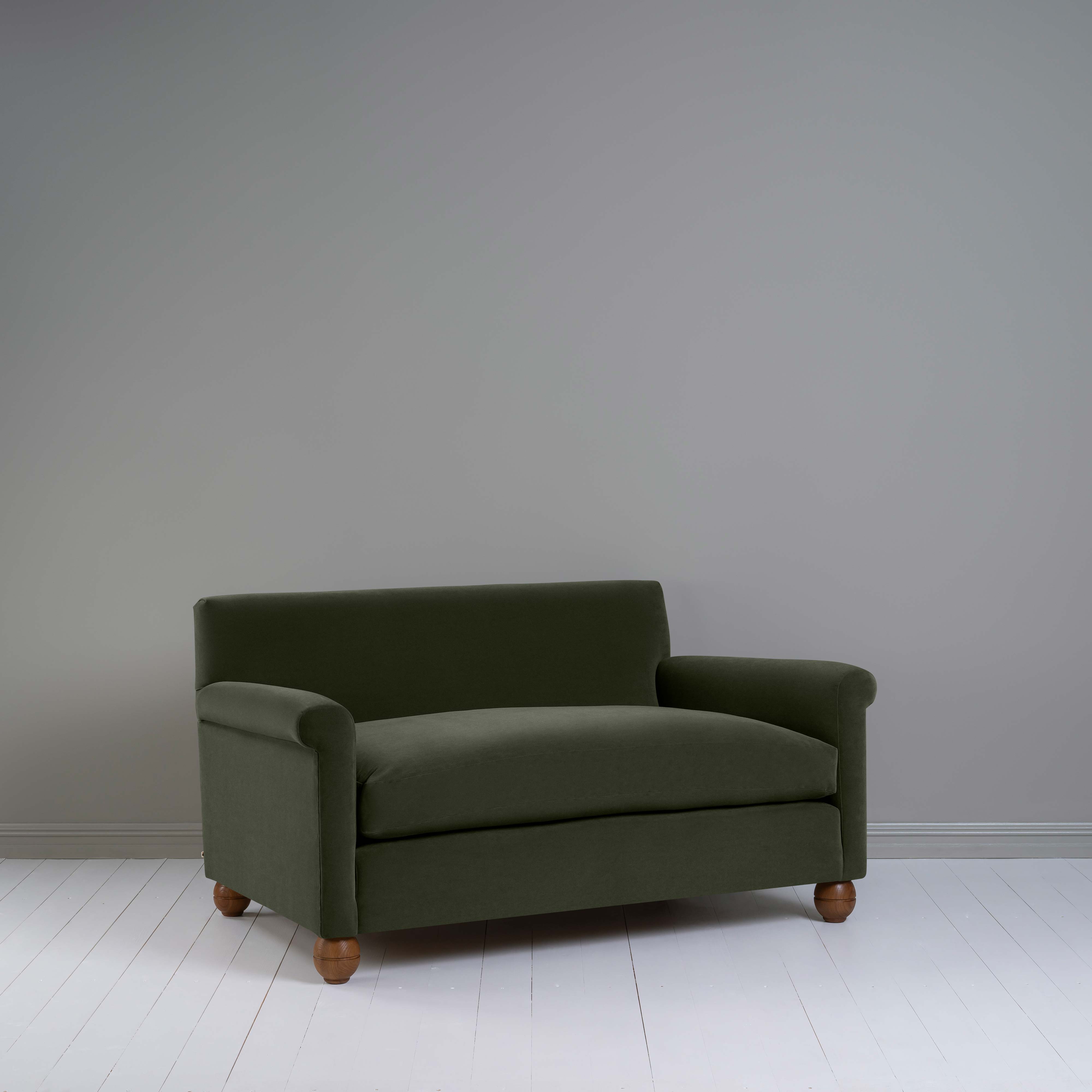  Idler 2 Seater Sofa in Intelligent Velvet Seaweed - Nicola Harding 