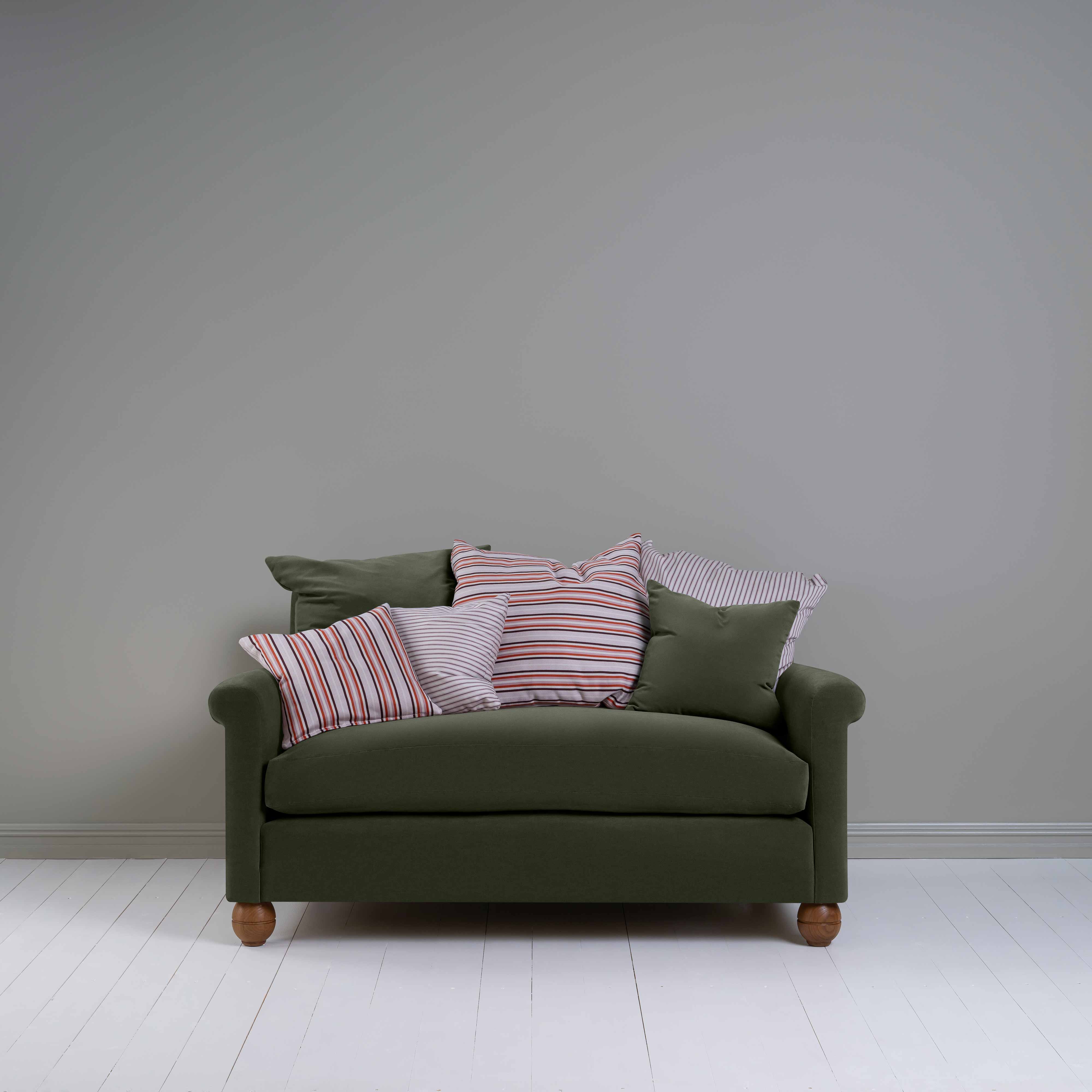  Idler 2 Seater Sofa in Intelligent Velvet Seaweed - Nicola Harding 