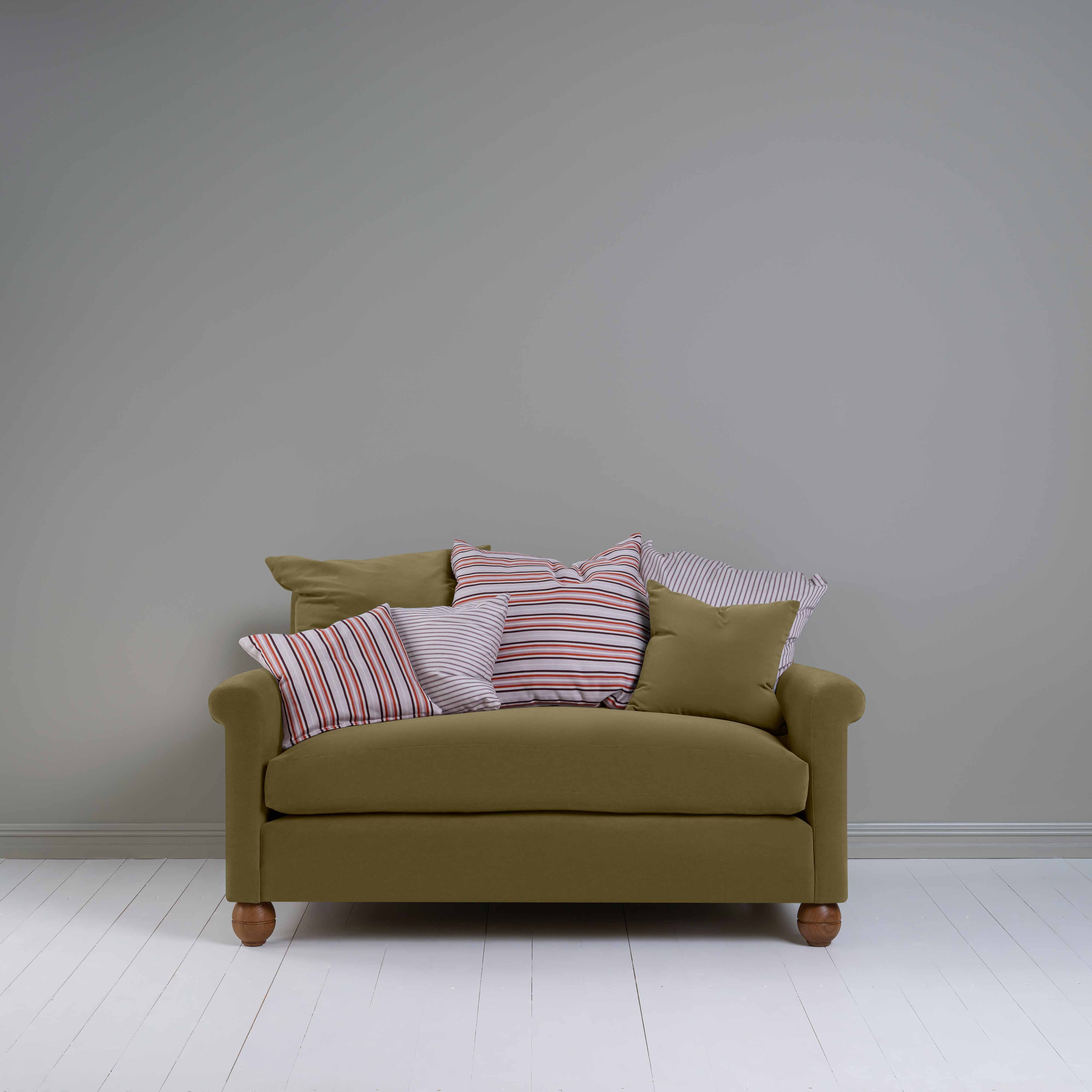  Idler 2 Seater Sofa in Intelligent Velvet Sepia - Nicola Harding 