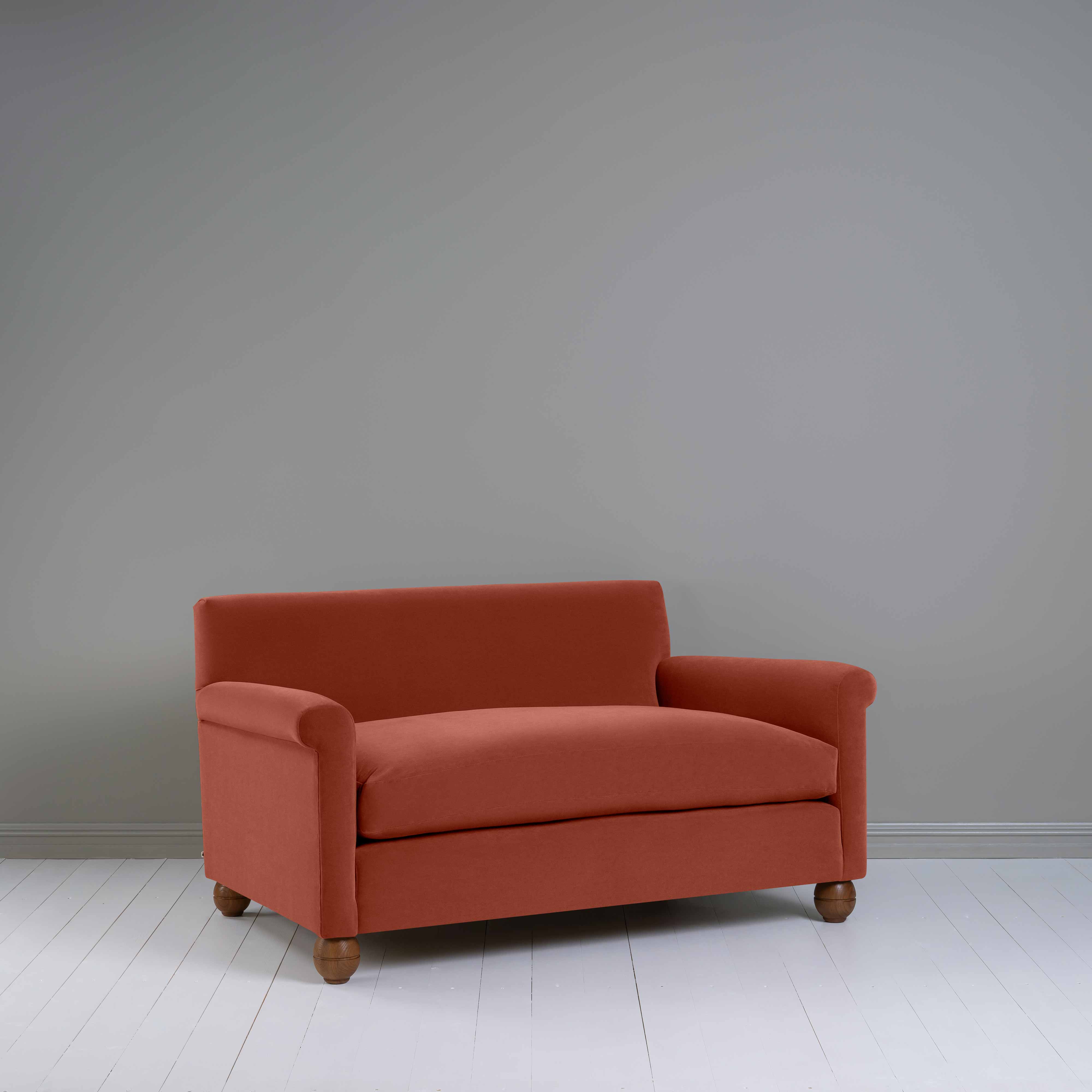  Idler 2 Seater Sofa in Intelligent Velvet Sienna - Nicola Harding 