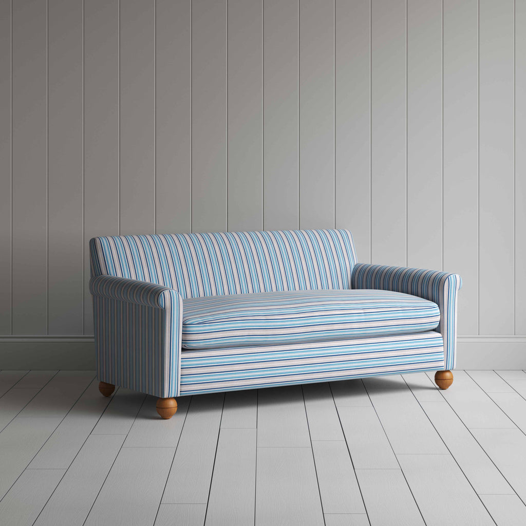  Idler 3 Seater Sofa in Slow Lane Cotton Linen, Blue 