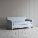  Idler 3 Seater Sofa in Square Deal Cotton, Blue Brown - Nicola Harding 
