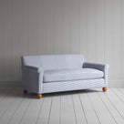  Idler 3 Seater Sofa in Ticking Cotton, Aqua Brown - Nicola Harding 
