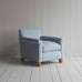image of Idler Armchair in Slow Lane Cotton Linen, Blue