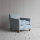 Idler Armchair in Slow Lane Cotton Linen, Blue - Nicola Harding 