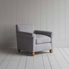  Idler Armchair in Ticking Cotton, Blue Brown - Nicola Harding 