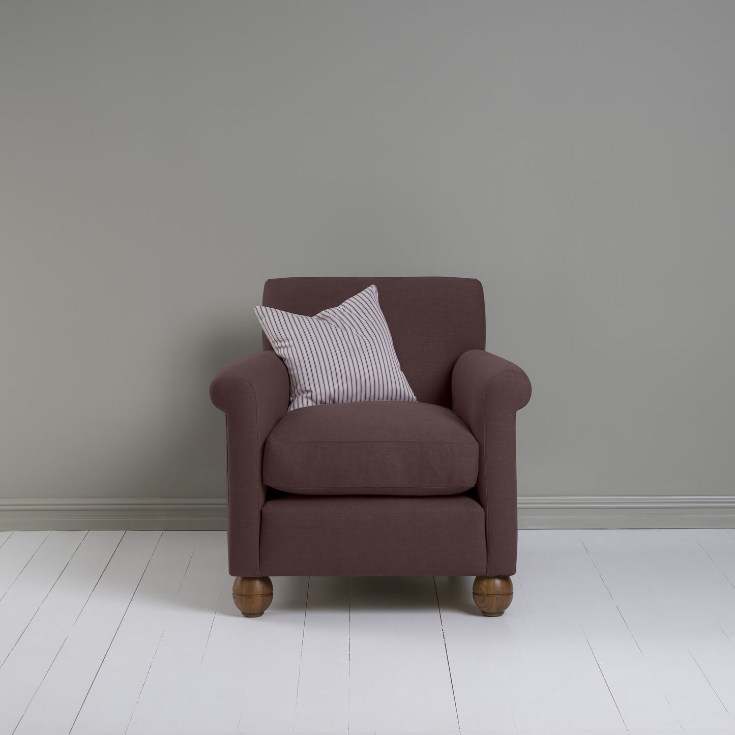 Idler Armchair in Laidback Linen Damson