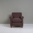  Idler Armchair in Laidback Linen Damson Front View - By NiX 