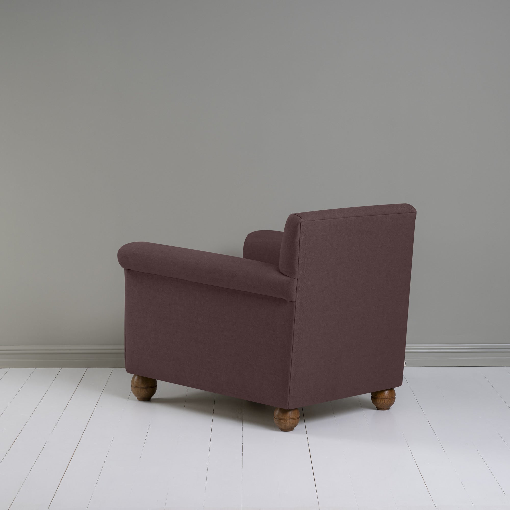  Idler Armchair in Laidback Linen Damson 