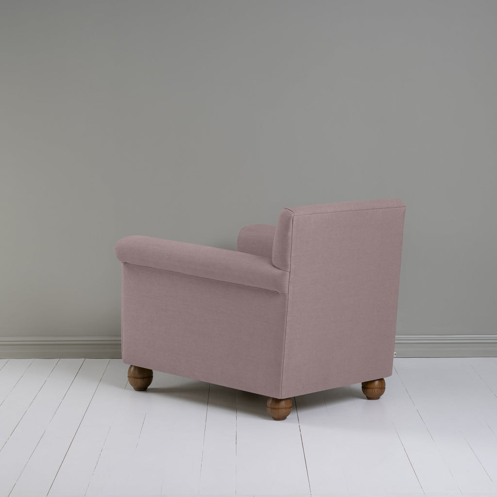  Idler Armchair in Laidback Linen Heather Back View - By NiX 