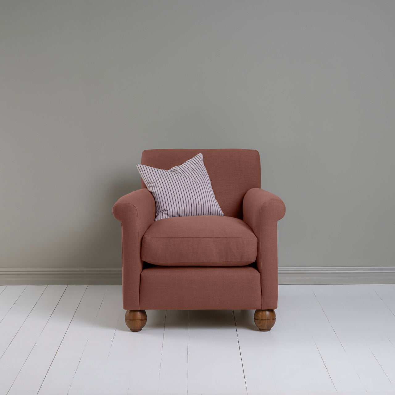 Idler Armchair in Laidback Linen Sweet Briar