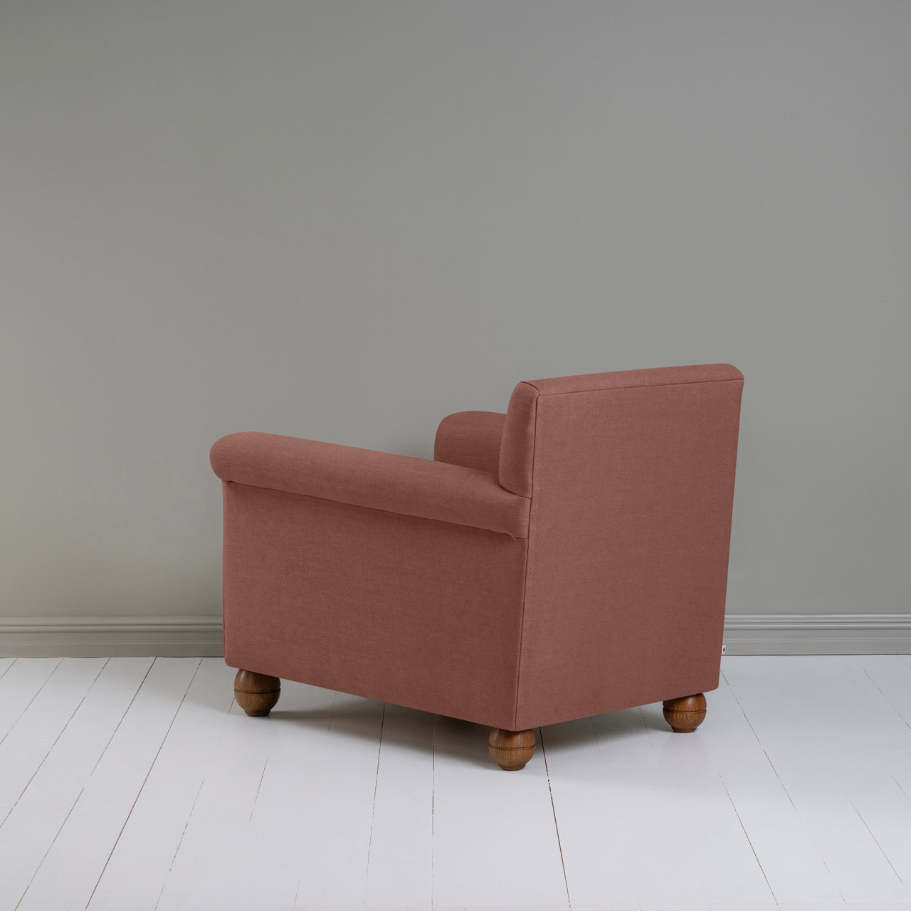Idler Armchair in Laidback Linen Sweet Briar - Nicola Harding
