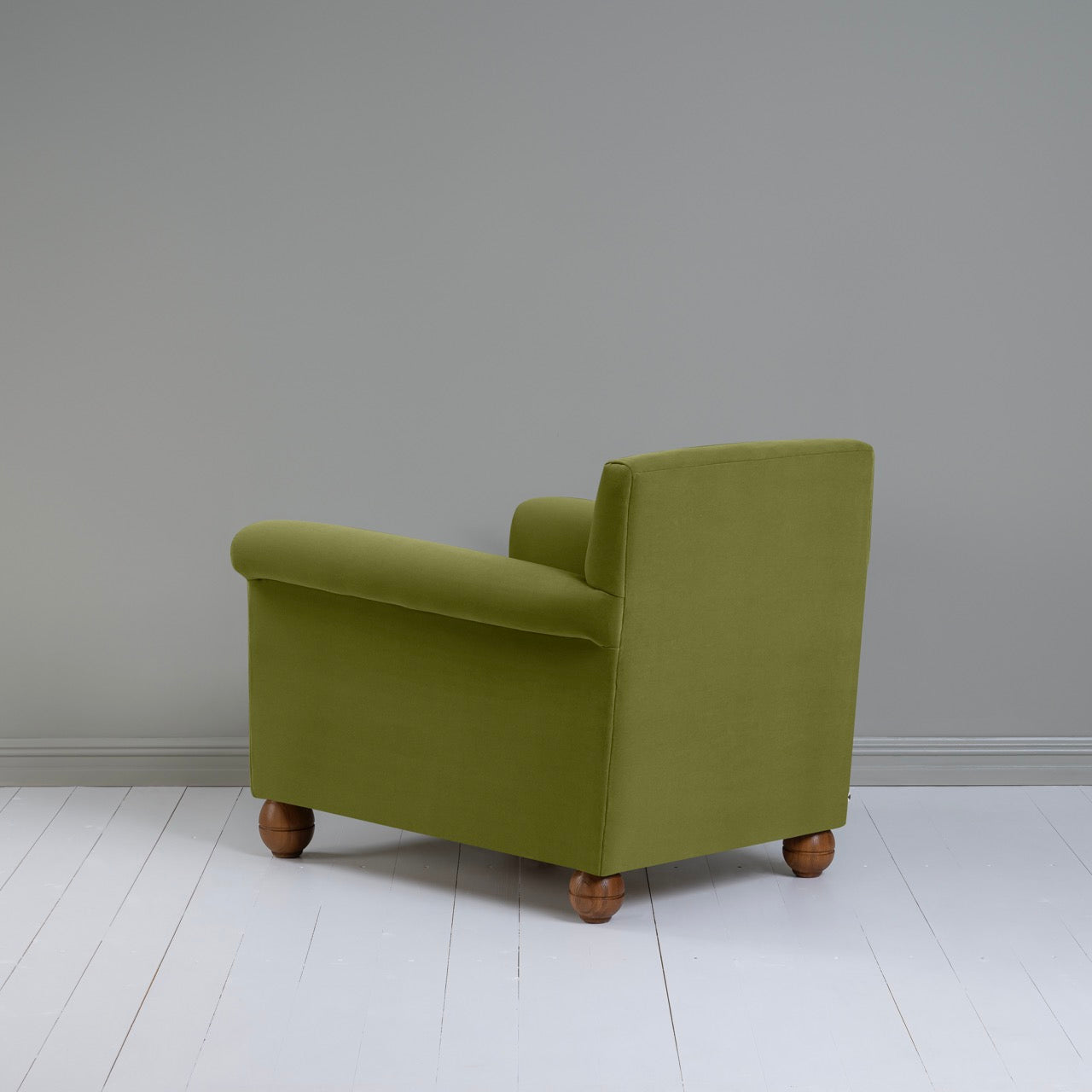 Idler Armchair in Intelligent Velvet Lawn - Nicola Harding