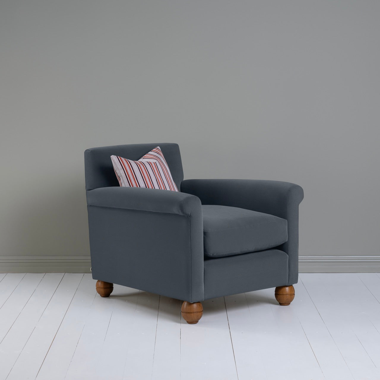  Idler Armchair in Intelligent Velvet Mercury 