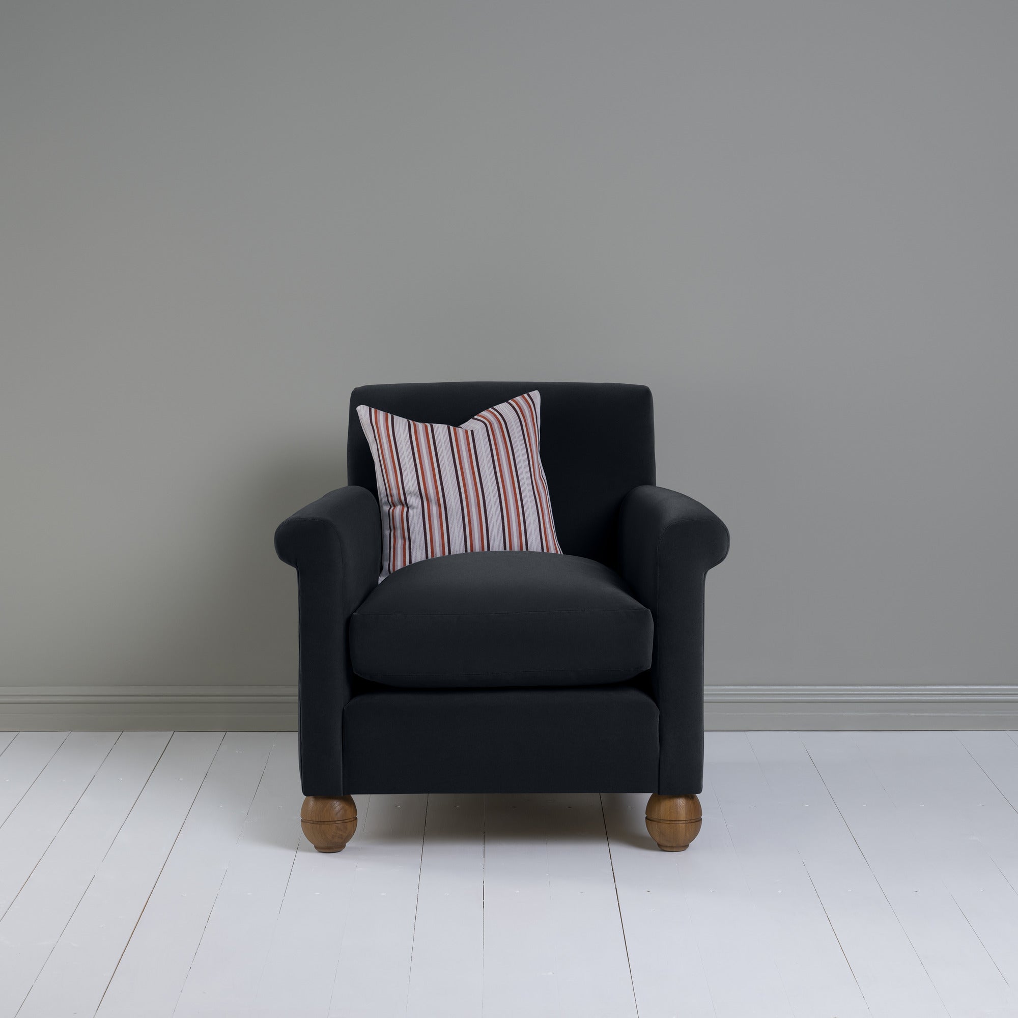  Idler Armchair in Intelligent Velvet Onyx 