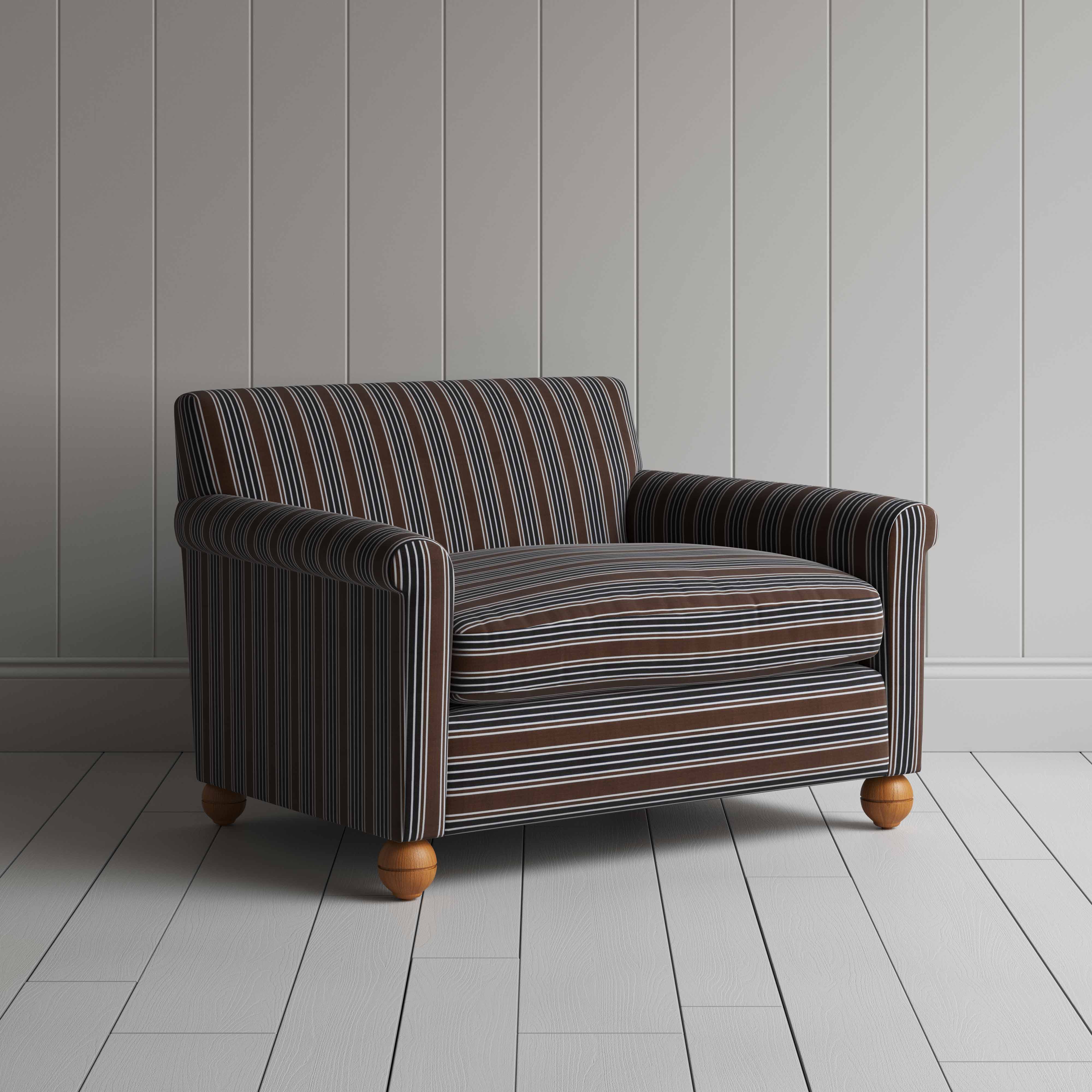  Idler Love Seat in Regatta Cotton, Charcoal 