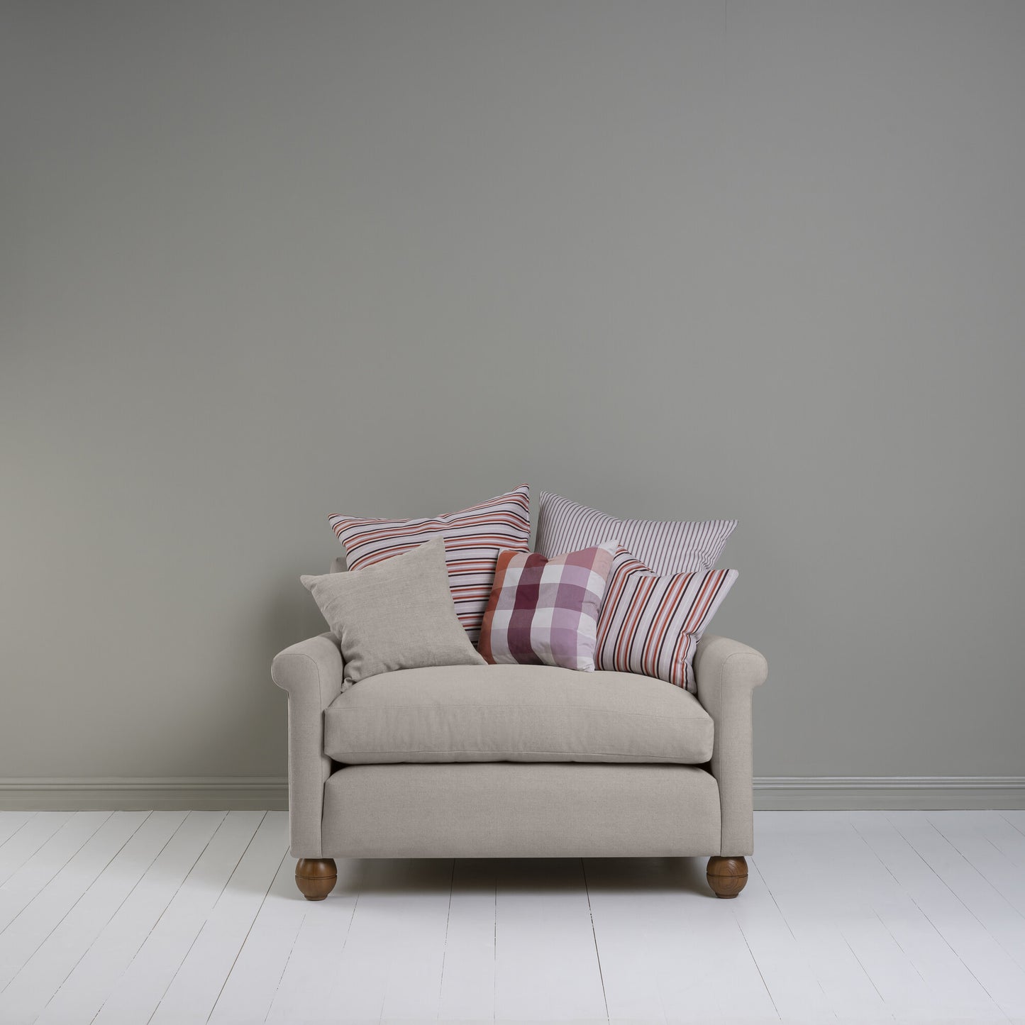 Idler Love Seat in Laidback Linen Pearl Grey