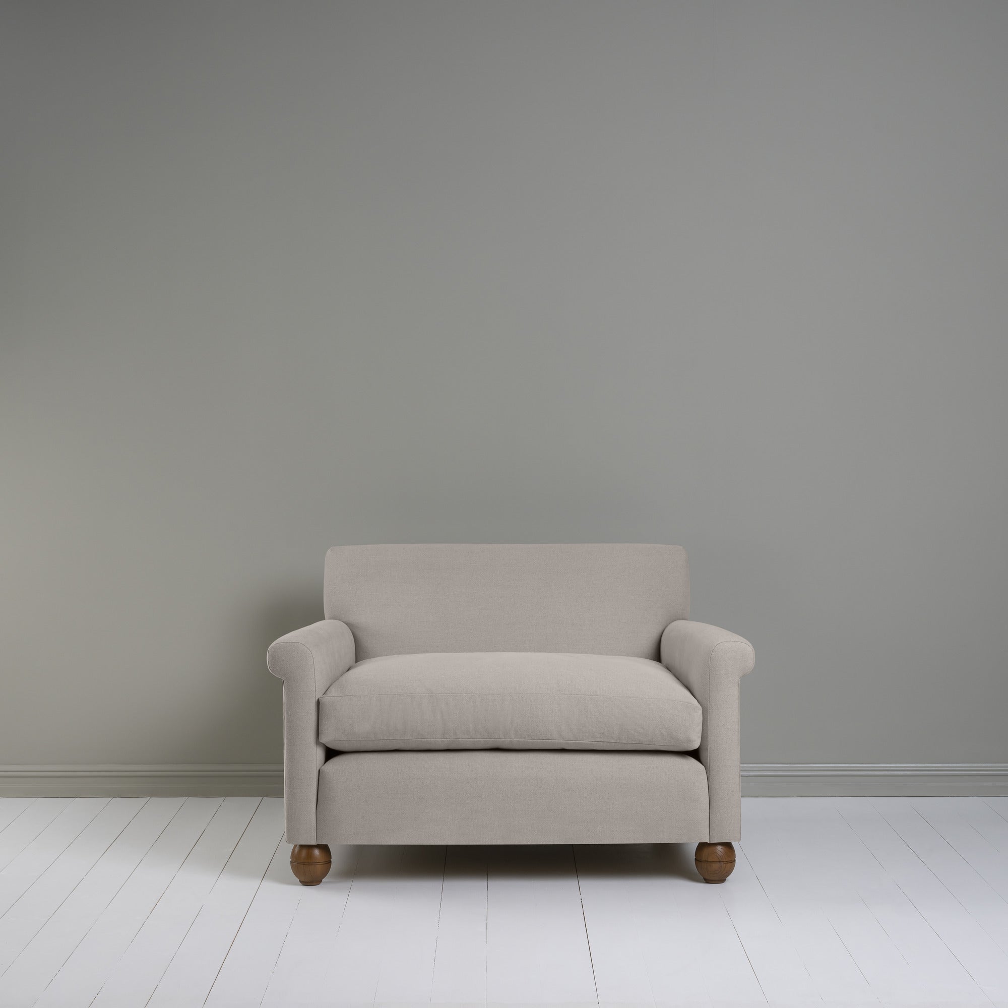  Idler Love Seat in Laidback Linen Pearl Grey 