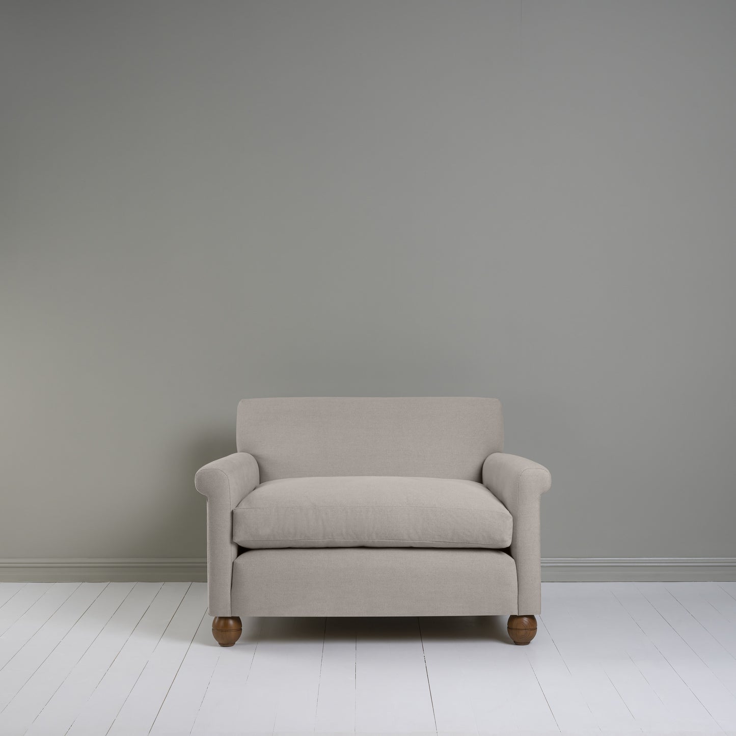 Idler Love Seat in Laidback Linen Pearl Grey