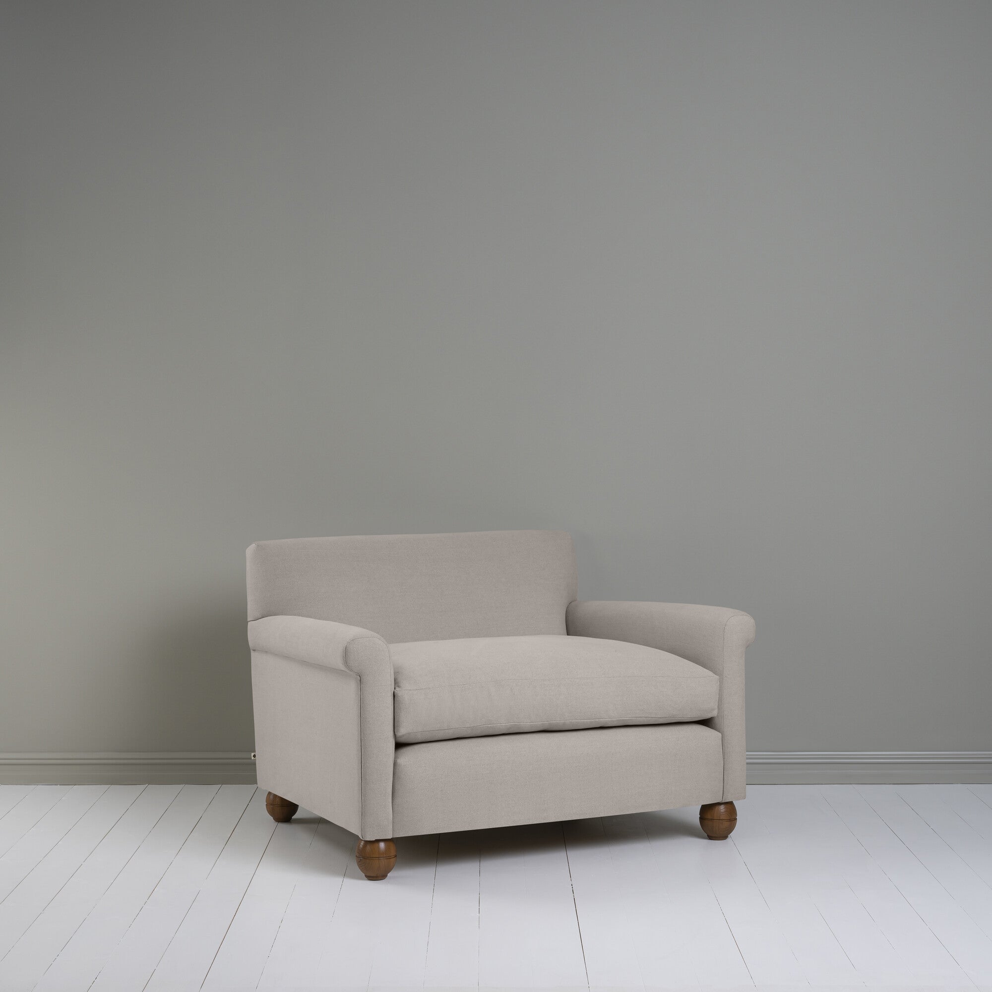  Idler Love Seat in Laidback Linen Pearl Grey 