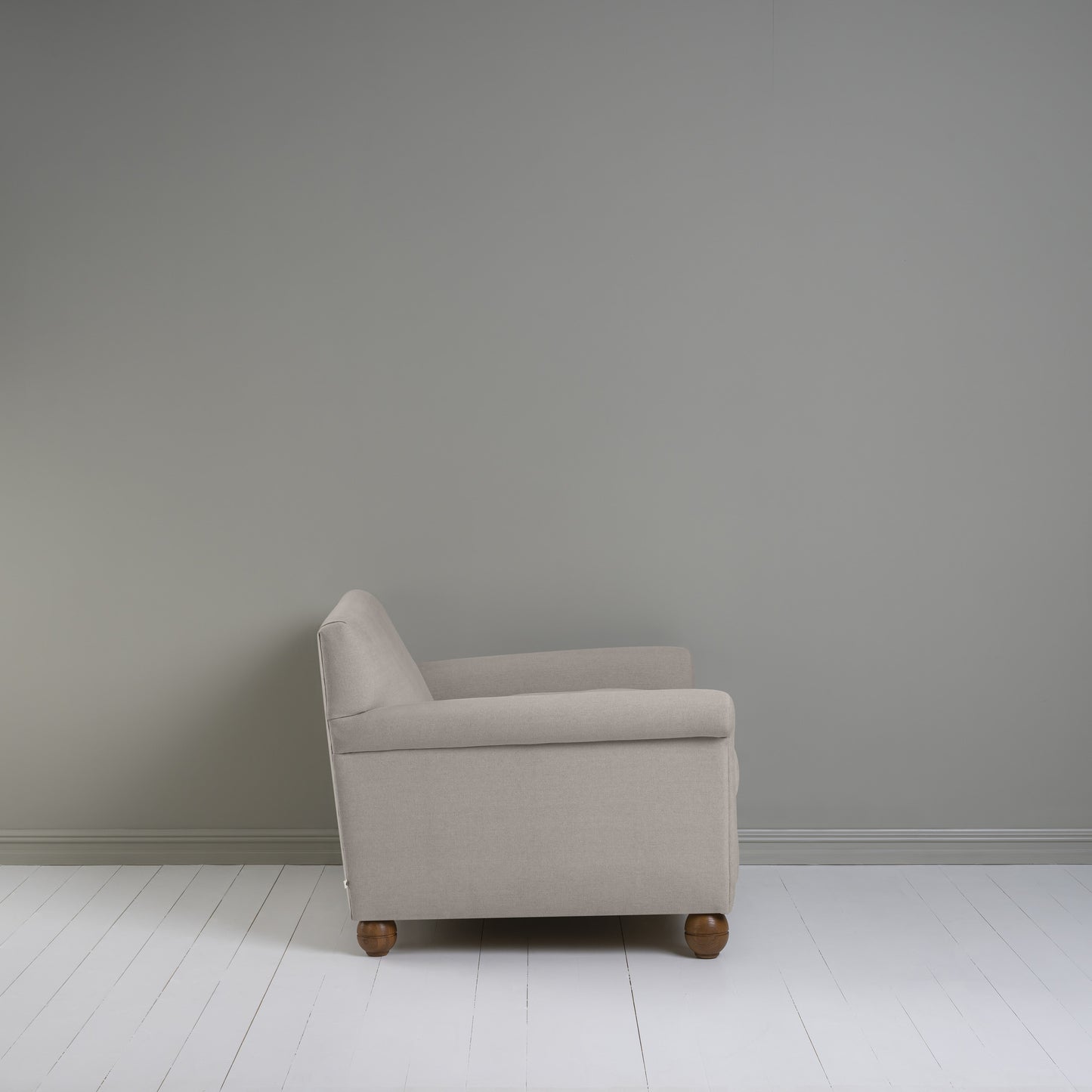 Idler Love Seat in Laidback Linen Pearl Grey