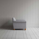  Idler Love Seat in Ticking Cotton, Blue Brown - Nicola Harding 