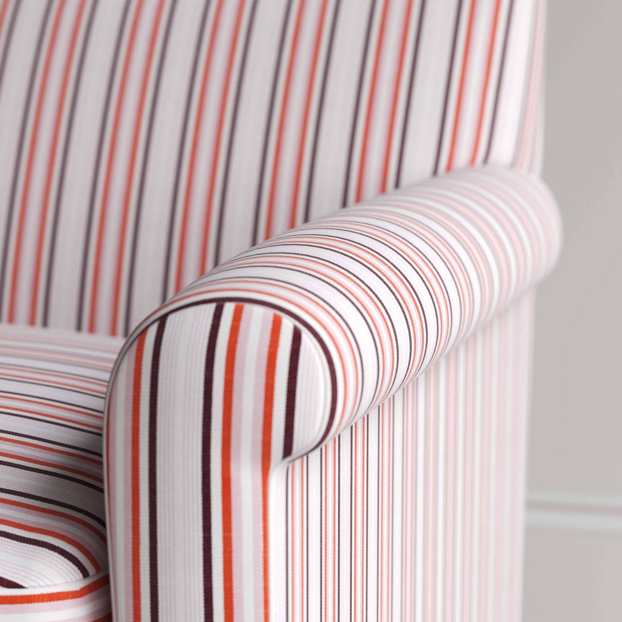  Arm Design Closeup in Slow Lane Cotton Linen, Berry - By NiX 