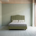 image of Cloud Nine Upholstered Bed in Intelligent Velvet Green Tea without Valance