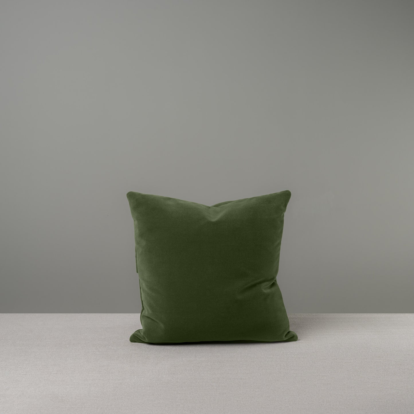 Square Kip Cushion in Intelligent Velvet, Juniper