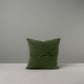 Medium Square Kip Cushion in Intelligent Velvet, Juniper With 2 Black Buttons