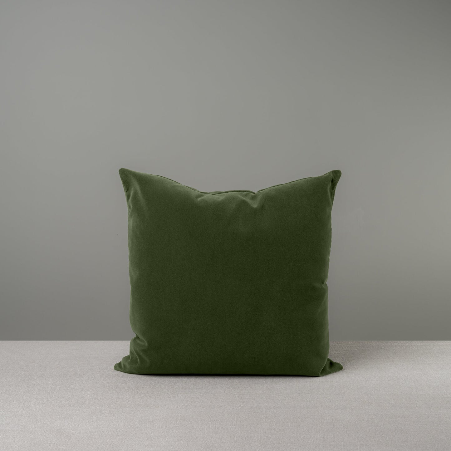 Square Kip Cushion in Intelligent Velvet, Juniper