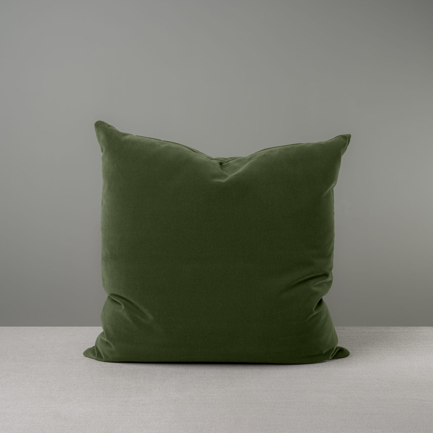 Square Kip Cushion in Intelligent Velvet, Juniper