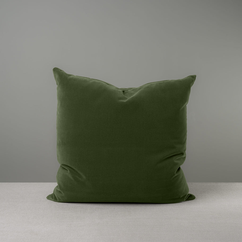  Square Kip Cushion in Intelligent Velvet, Juniper 