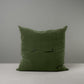 Extra Large Square Kip Cushion in Intelligent Velvet, Juniper With 2 Black buttons