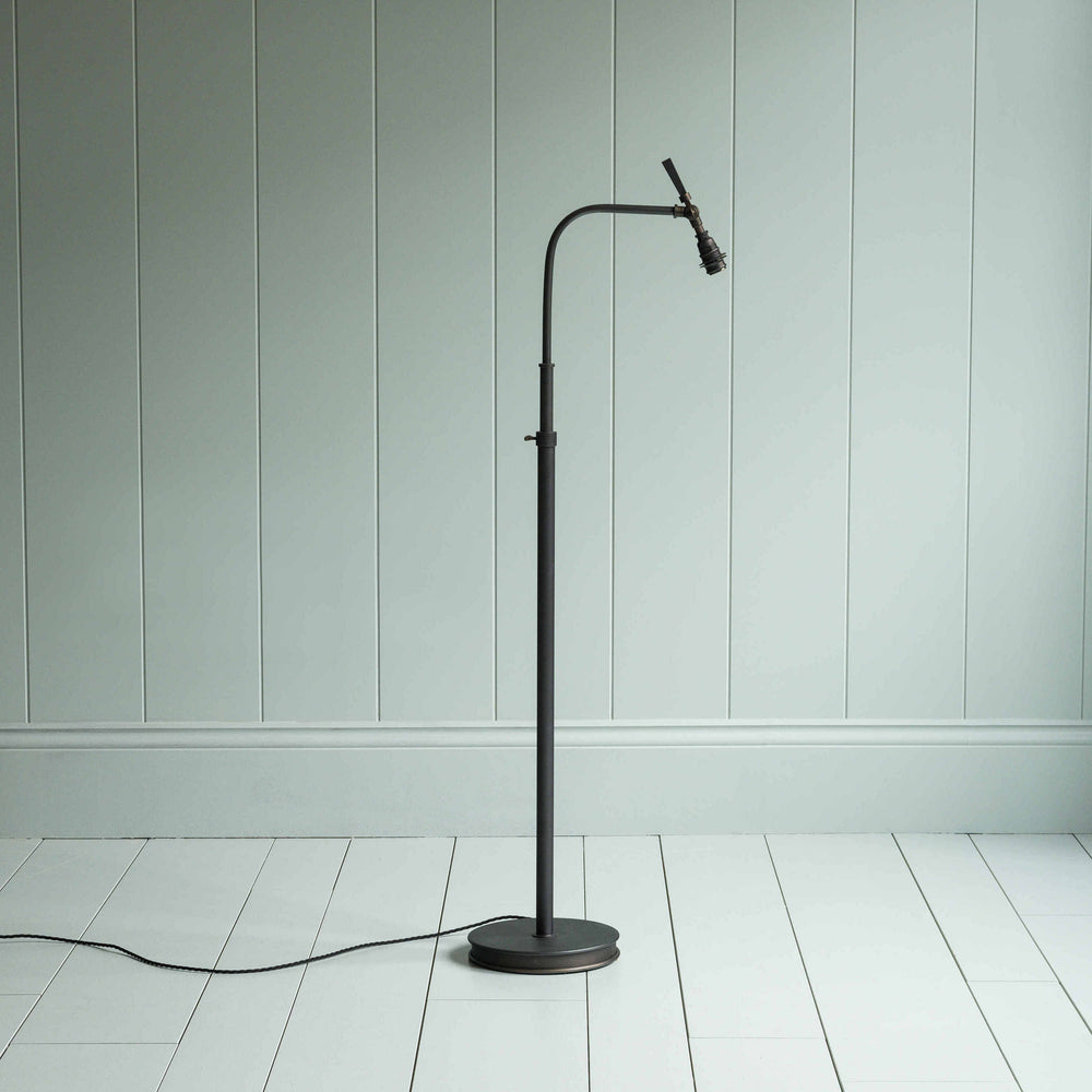 image of To The Point Floor Lamp Base in Varnished Brass