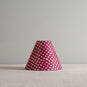  Ditsy Classic Empire Lamp Shade in Dotty Maroon, Beautiful Front View - Nicola Harding 