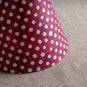  Ditsy Classic Empire Lamp Shade in Dotty Maroon, Closeup - Nicola Harding 