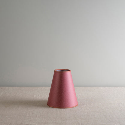 Ditsy Tall Tapered Lamp Shade in Burgundy with Pink Trim
