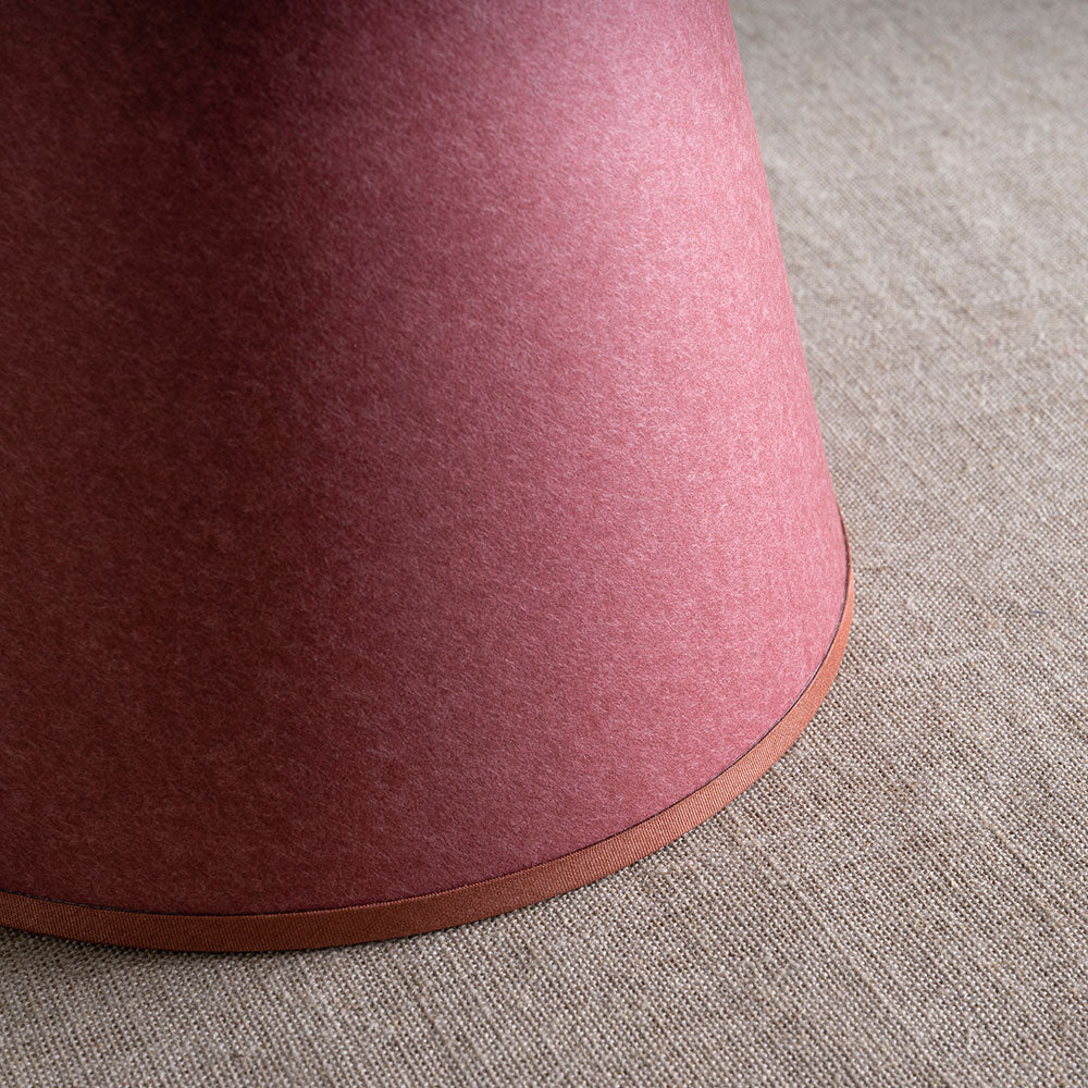  Ditsy Tall Tapered Lamp Shade in Burgundy with Pink Trim 
