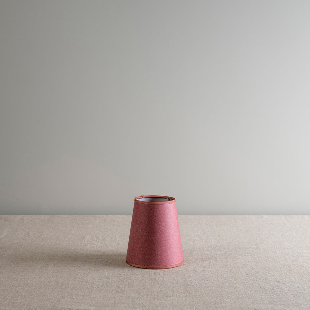 image of Focused Empire Paper Lamp Shade in Burgundy with Muted Pink Trim