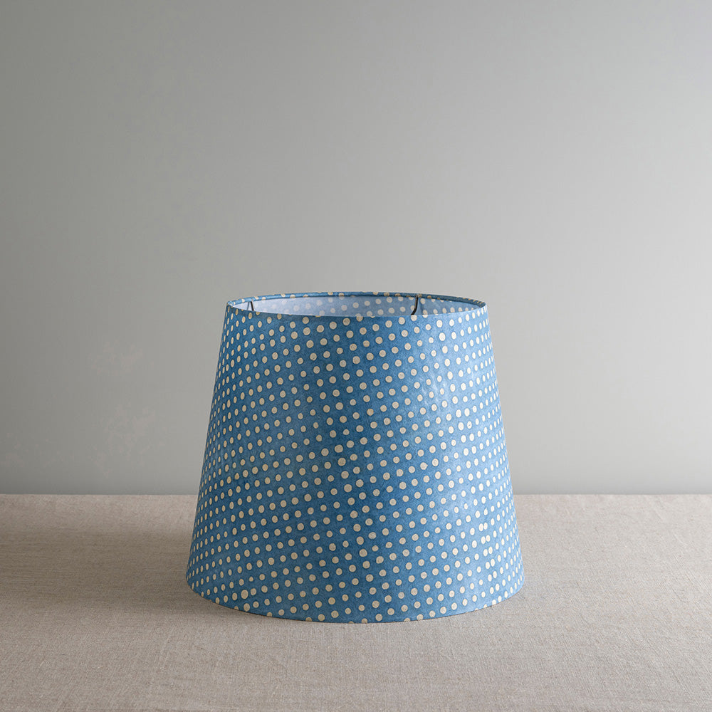 image of Humbug Straight Empire Batik Paper Lamp Shade in Dotty Sky Blue